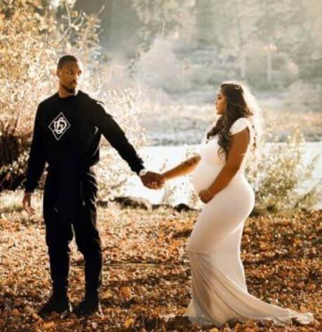 Houston Lillard son Damian Lillard with fiancée Kay'La Hanson.